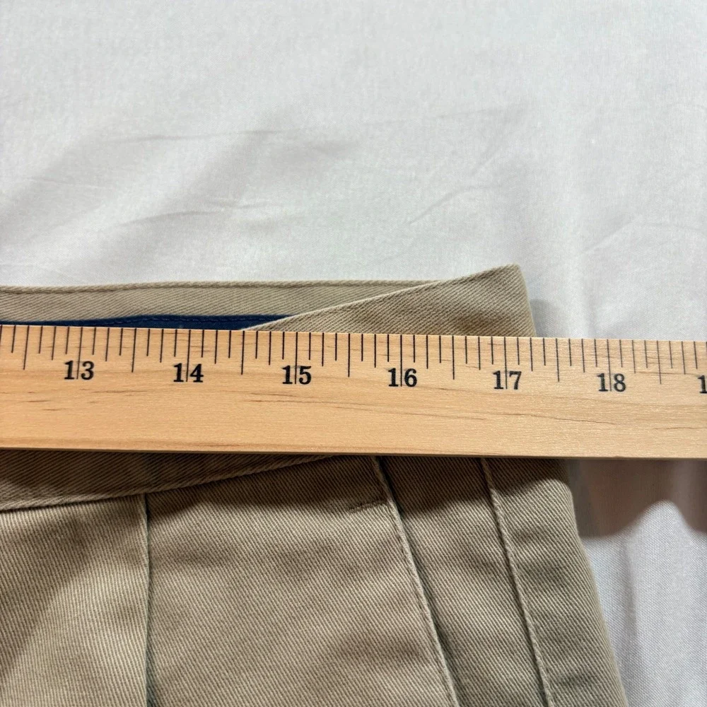 Dockers Chinos Mens 36x31 Khaki Tan Classic Fit Pleated No Wrinkle Cotton Pants